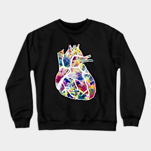 Funfetti Heart (Dark Background Pattern) Crewneck Sweatshirt